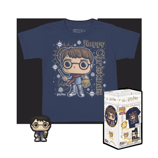Funko Pocket Pop! & Tee (child): Holiday Harry Potter - Harry Potter Vinyl Figure & T-shirt - Funko - Koopwaar - Funko - 0889698635424 - 