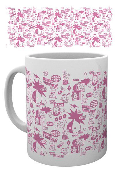 BT21 Music Pattern Mug - Bt21 - Merchandise - BT21 - 5028486487424 - 