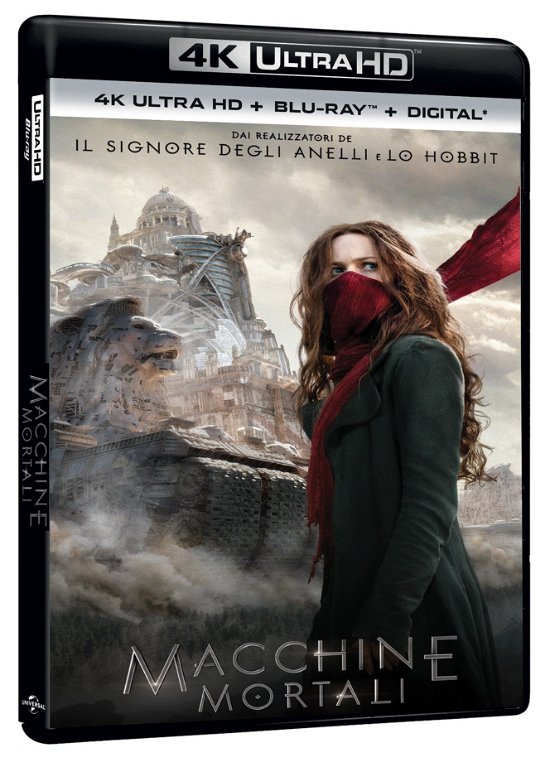 Cover for Hera Hilmar,robert Sheehan,hugo Weaving · Macchine Mortali (Blu-ray 4k Ultra Hd+blu-ray) (Blu-ray) (2019)