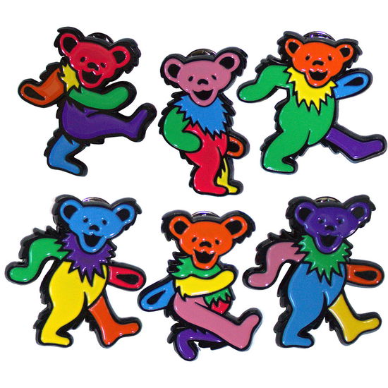 Cover for Grateful Dead · Grateful Dead Pin Badge Set: Multicoloured Dancing Bears (MERCH) (2024)