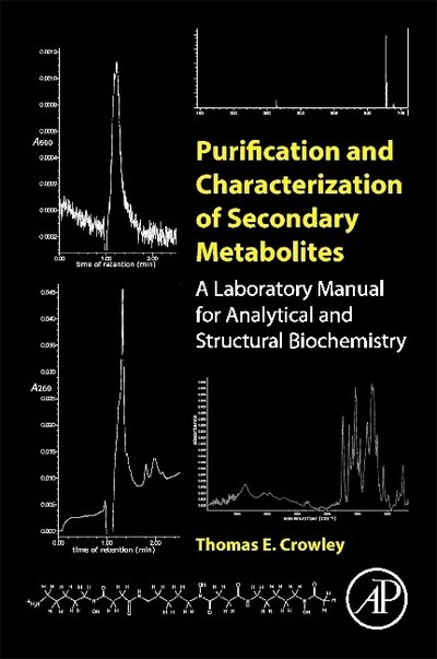 Cover for Crowley, Thomas E. (Department of Mathematics and Natural Sciences, National University, La Jolla, CA, USA) · Purification and Characterization of Secondary Metabolites: A Laboratory Manual for Analytical and Structural Biochemistry (Paperback Book) (2019)