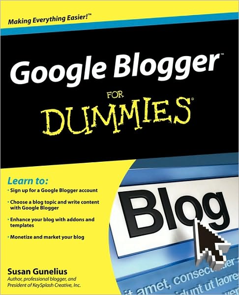 Cover for Susan Gunelius · Google Blogger For Dummies (Paperback Book) (2009)