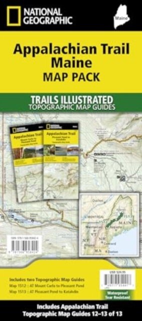 Cover for National Geographic Maps · Appalachian Trail: Maine [map Pack Bundle] (Kort) [2020th edition] (2022)