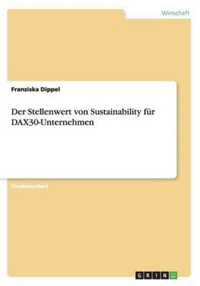 Cover for Dippel · Der Stellenwert von Sustainabili (Book)