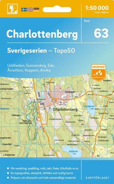 Cover for Charlottenberg - Sverigeserien Topo50 (Map) (2025)