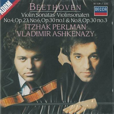 Violin Sonatas No. 4 Op. 23, No. 6 Op. 30 No.1, No. 8 Op. 30 No. 3 - Perlman Itzhak / Ashkenazy Vladimir - Musiikki - DECCA - 0028941757425 - lauantai 4. heinäkuuta 1987