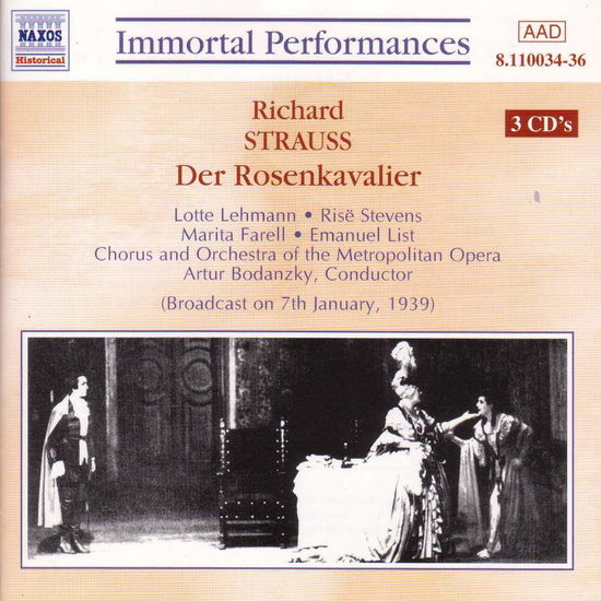 Cover for Strauss:rosenkavalier 1946 Met (CD) (1999)