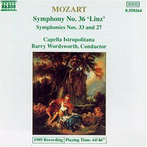 Cover for Mozart / Wordsworth · Symphonies 27, 33 &amp; 36 (CD) (1992)