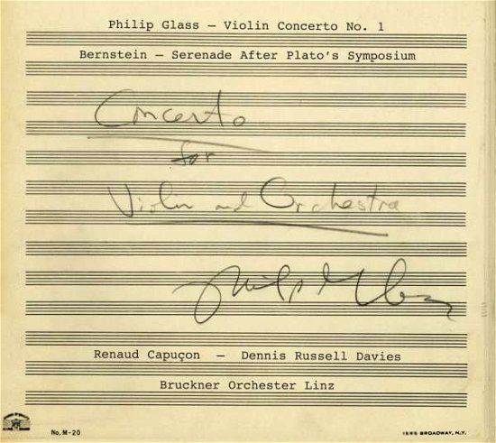 Cover for Renaud Capucon · Glass: Violin Concerto No.1; Bernstein: Serenade by Renaud Capucon (CD) (2017)