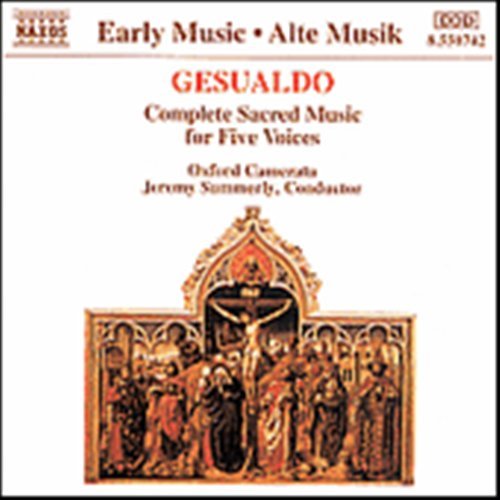 Cover for Oxford Cameratasummerly · Gesualdosacred Music For 5 Voices (CD) (1993)