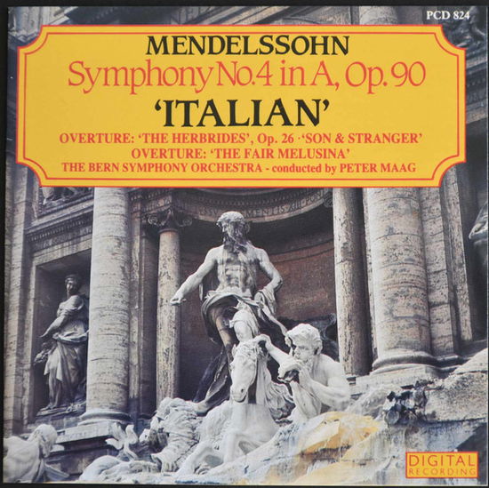 Cover for Mendelssohn · Symphony No.4 In A, Op.90 - Italian (CD) (1997)