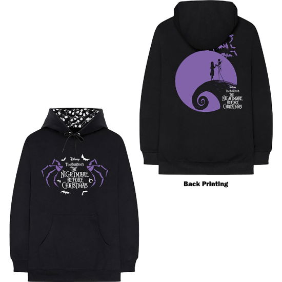 The Nightmare Before Christmas Unisex Pullover Hoodie: Moonlight (Back Print) - Nightmare Before Christmas - The - Merchandise -  - 5056368642425 - 