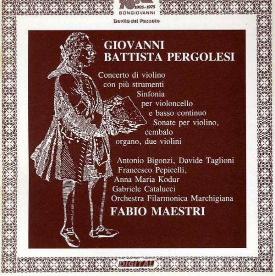 Concerto / Trio / Sonatas - G.B. Pergolesi - Musik - BONGIOVANNI - 8007068211425 - 14. August 1992