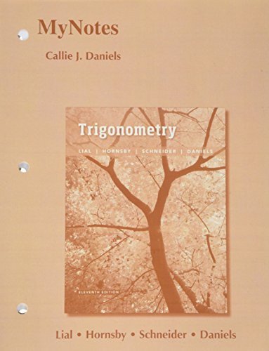 Cover for Margaret Lial · MyNotes for Trigonometry plus MyLab Math -- Access Card Package (Drucksachen) (2016)