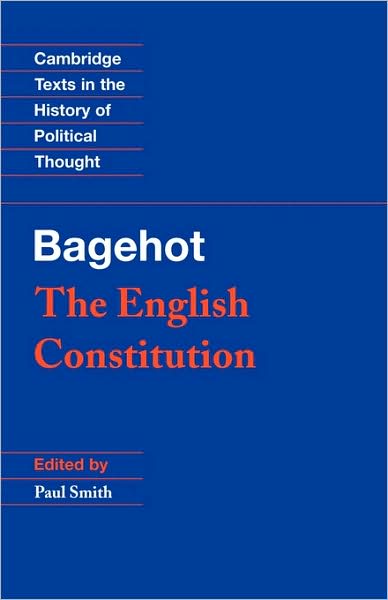 Cover for Bagehot · Bagehot: The English Constitution - Cambridge Texts in the History of Political Thought (Pocketbok) (2001)