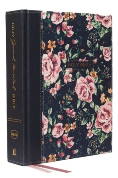 Cover for Thomas Thomas Nelson · NKJV, Journal the Word Bible, Cloth over Board, Gray Floral, Red Letter Edition, Comfort Print Reflect, Journal, or Create Art Next to Your Favorite Verses (Book) (2018)