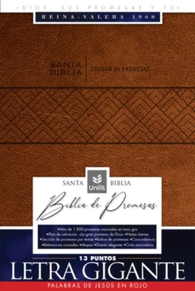 Cover for Unilit · Santa Biblia de Promesas Reina Valera 1960 Letra Gigante 13 Puntos Cafe (Paperback Book) (2022)