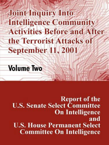 Cover for Committee on Intelligence U S Senate · Joint Inquiry Into Intelligence Community Activities Before and After the Terrorist Attacks of September 11, 2001 (Volume Two) (Paperback Book) (2003)