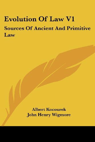 Cover for John Henry Wigmore · Evolution of Law V1: Sources of Ancient and Primitive Law (Paperback Book) (2007)