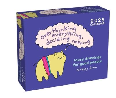 Lousy Drawings for Good People 2025 Day-to-Day Calendar: Overthinking Everything, Deciding Nothing - Ainsley Drew - Gadżety - Andrews McMeel Publishing - 9781524892425 - 24 września 2024