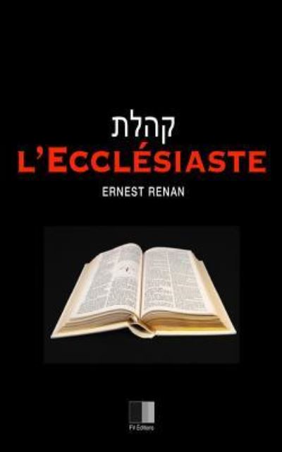 Cover for Ernest Renan · L'Ecclésiaste (Paperback Book) (2016)