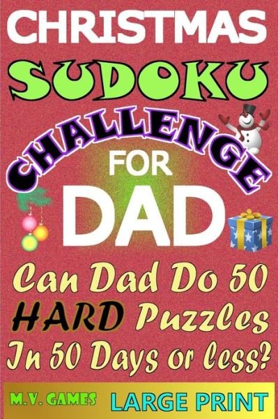 Cover for M V Games · Christmas Sudoku Challenge For Dad (Paperback Book) (2016)