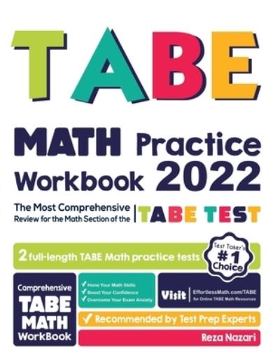 Cover for Reza Nazari · TABE Math Practice Workbook (Paperback Book) (2021)