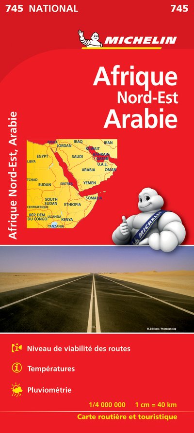 Cover for Africa North East, Arabia - Michelin National Map 745: Map (Map) (2019)