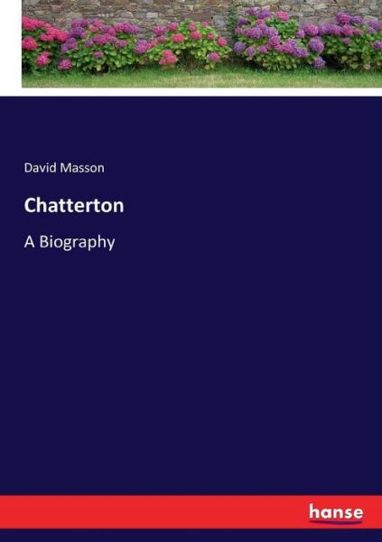 Cover for Masson · Chatterton (Book) (2017)