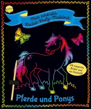 Cover for Corina Beurenmeister · Mein schönster Krickel-Kratz-Malblock. Pferde und Ponys (Book) (2025)