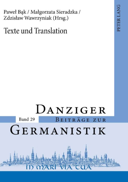 Cover for Texte und Translation (Hardcover Book) (2009)