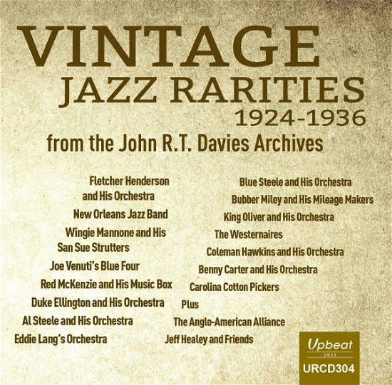 Cover for Vintage Jazz Rarities - John R T Davies Archives (CD) (2020)