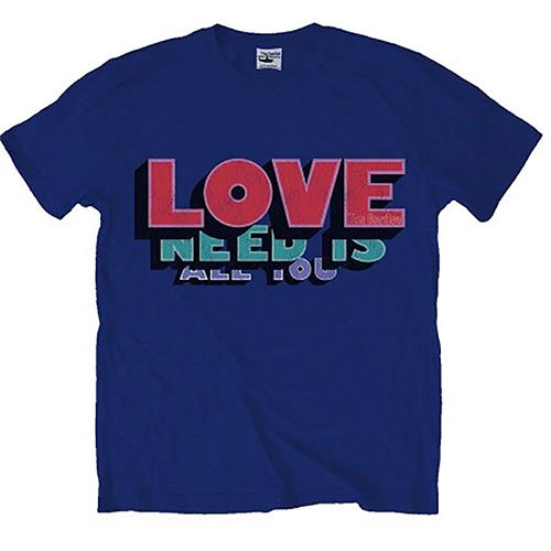 The Beatles Unisex T-Shirt: All you need is love - The Beatles - Produtos - Suba Films - Apparel - 5055295331426 - 