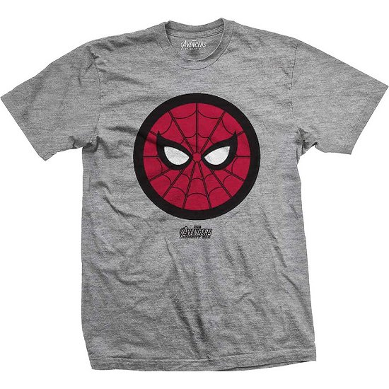 Cover for Marvel Comics · Marvel Comics Unisex Tee: Avengers Infinity War Spidey Icon Pop (CLOTHES) [size S] [Grey - Unisex edition]