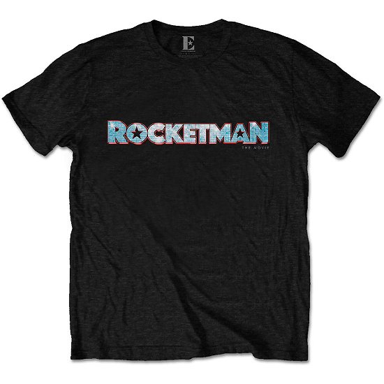 Elton John Unisex T-Shirt: Rocketman Movie Logo - Elton John - Fanituote - MERCHANDISE - 5056170699426 - perjantai 10. tammikuuta 2020