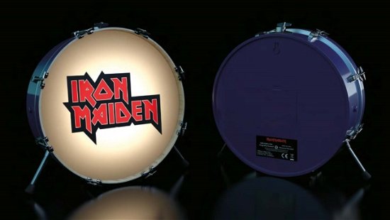 Iron Maiden Logo 3D Drum Lamp / Wall Light - Iron Maiden - Produtos - NUMSKULL - 5056280448426 - 20 de dezembro de 2022