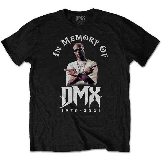DMX Unisex T-Shirt: In Memory - Dmx - Koopwaar -  - 5056368690426 - 