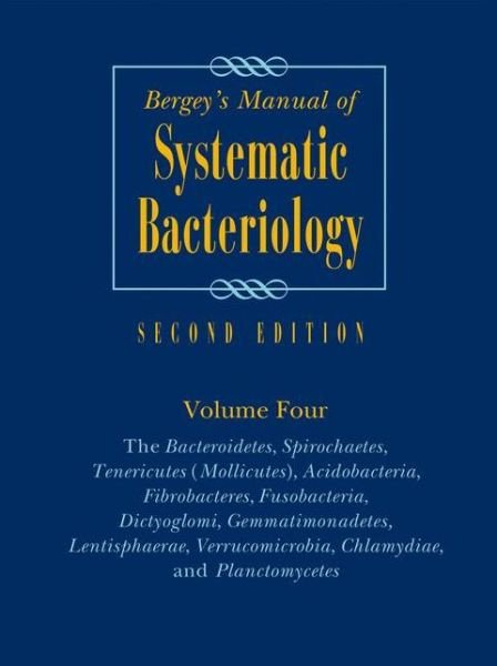 Bergey's Manual of Systematic Bacteriology: Volume 4: The Bacteroidetes, Spirochaetes, Tenericutes (Mollicutes), Acidobacteria, Fibrobacteres, Fusobacteria, Dictyoglomi, Gemmatimonadetes, Lentisphaerae, Verrucomicrobia, Chlamydiae, and Planctomycetes - Krieg - Libros - Springer-Verlag New York Inc. - 9780387950426 - 24 de noviembre de 2010