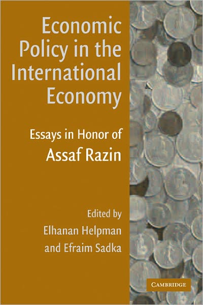 Cover for Elhanan Helpman · Economic Policy in the International Economy: Essays in Honor of Assaf Razin (Paperback Book) (2011)