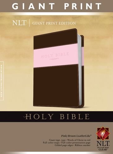 NLT Holy Bible, Giant Print, Pink / Brown - Tyndale House Publishers - Bøger - Tyndale House Publishers - 9781414398426 - 1. september 2014