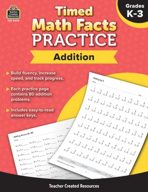 Timed Math Facts Practice: Addition - Teacher Created Resources - Books - Teacher Created Resources - 9781420621426 - March 1, 2021