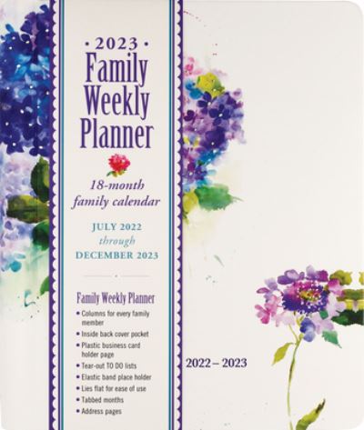 Cover for Peter Pauper Press Inc. · 2023 Hydrangeas Family Weekly Planner (18-Months, July 2022 - December 2023) (Calendar) (2022)