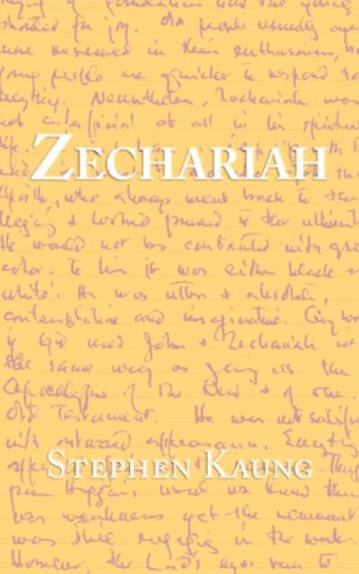 Cover for Stephen Kaung · Zechariah (Paperback Book) (2022)