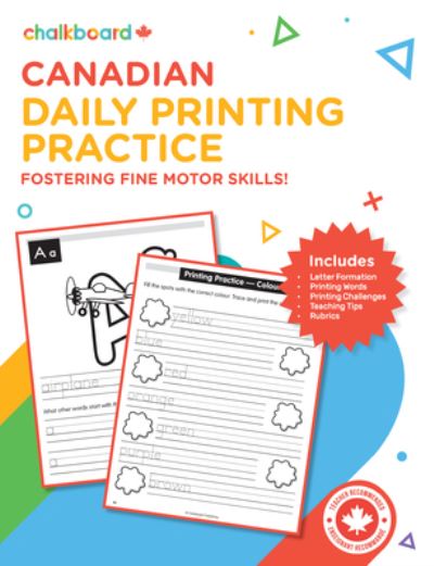 Canadian Daily Printing Practice K-2 - Demetra Turnbull - Książki - Chalkboard Publishing - 9781771053426 - 1 lutego 2015