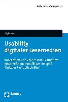 Cover for Kunz · Usability digitaler Lesemedien (N/A) (2021)