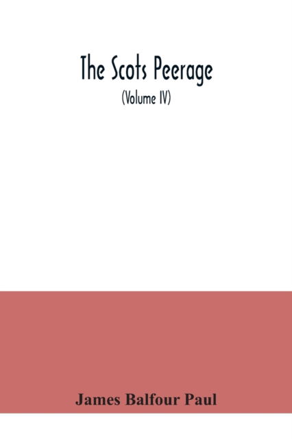 Cover for James Balfour Paul · The Scots peerage (Paperback Book) (2020)