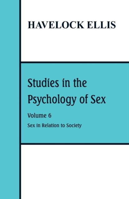 Cover for Havelock Ellis · Studies in the Psychology of Sex (Paperback Book) (2017)