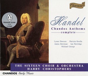 Handel: Chandos Anthems Complete - Sixteen / Harry Christophers - Musik - CHACONNE - 0095115055427 - 9 juli 1996