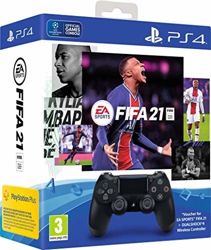 Cover for Sony · Sony Dualshock 4 Controller  - Black  Inc. Fifa 21 FULL Game DLC Code (PS4)