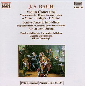 Cover for Bach / Jablokov · Violin Concerti (CD) (1992)